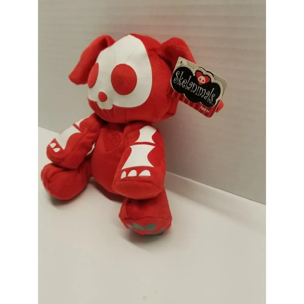 Skelanimals DAX THE DOG Red Beanbag Plush 7